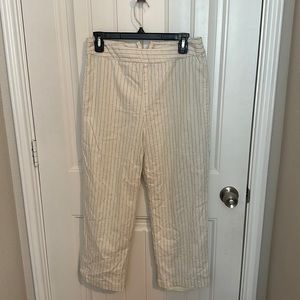 Lulus white striped trousers
